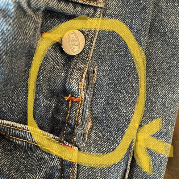 Vintage Bongo Cotton Overalls, girls YOUTH size L 14, painted jean dungarees - Picture 13 of 15